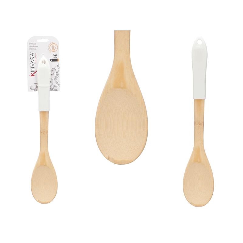 Bamboo Spoon wWhite Handle