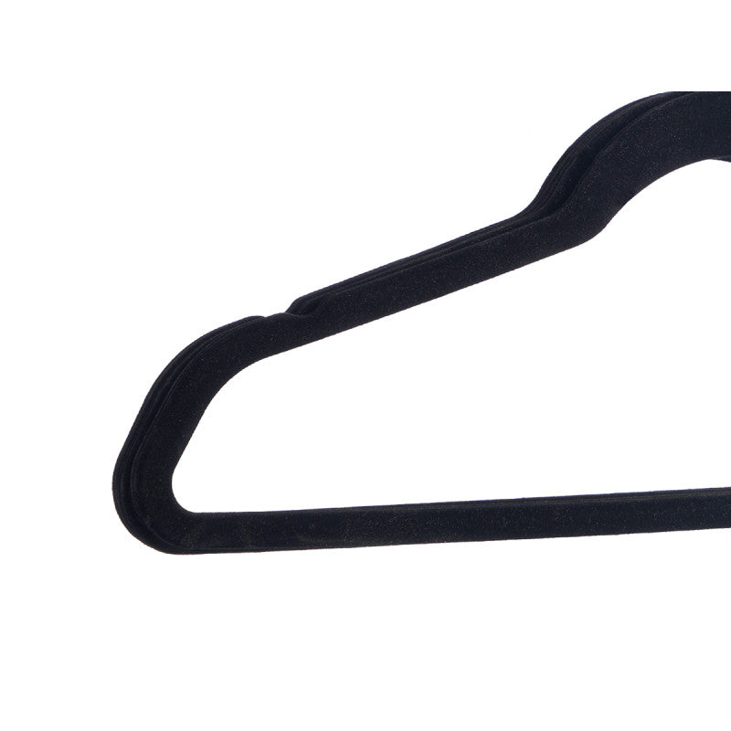 Hangers Set 6 Black Flocked