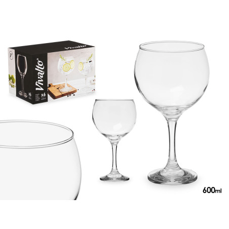 Gin Glass Set 6pc 600ml
