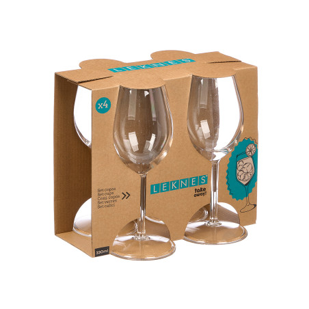 Plastic Wine Set 4pc 330ml