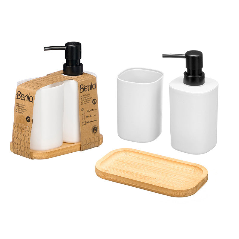 Bamboo Plastic Set White