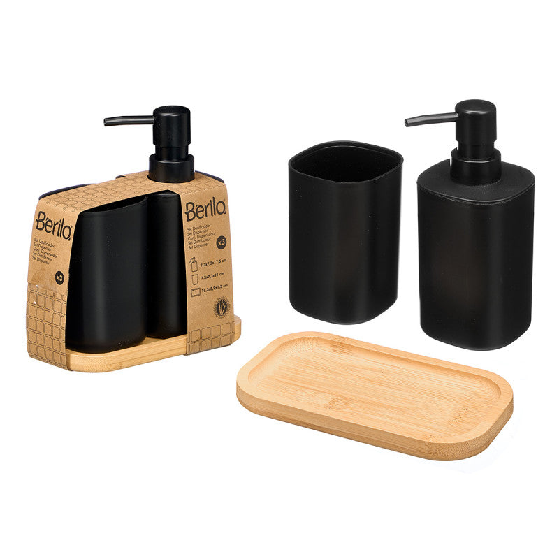 Bamboo Bathroom Set Black