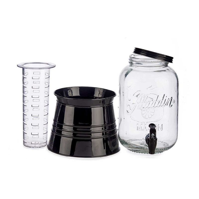 Glass Beverage Dispenser Set 3.8L