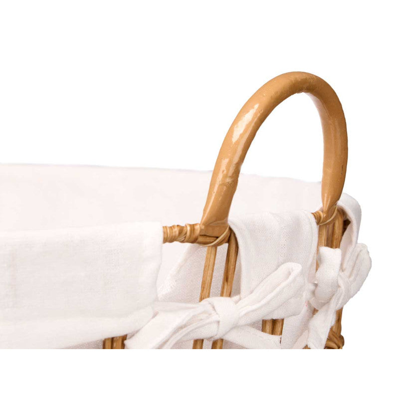 Tall Knitted Lined Basket Natural