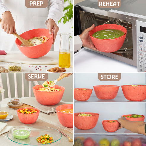Glass Mixing Bowl 1.5 L Pink