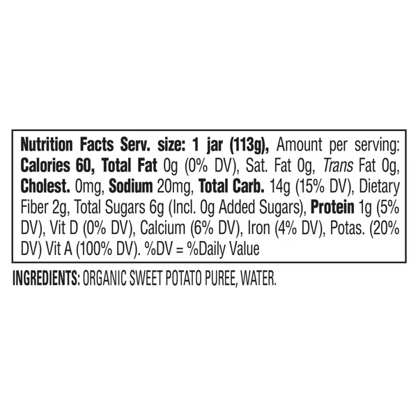 S1 Jar Sweet Potatoes 4oz