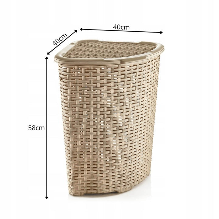 Rattan Laundry Basket 52Lt
