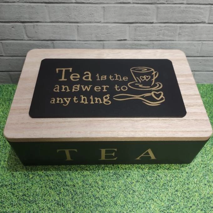 Tea Box MDF Wood 23x15x7cm