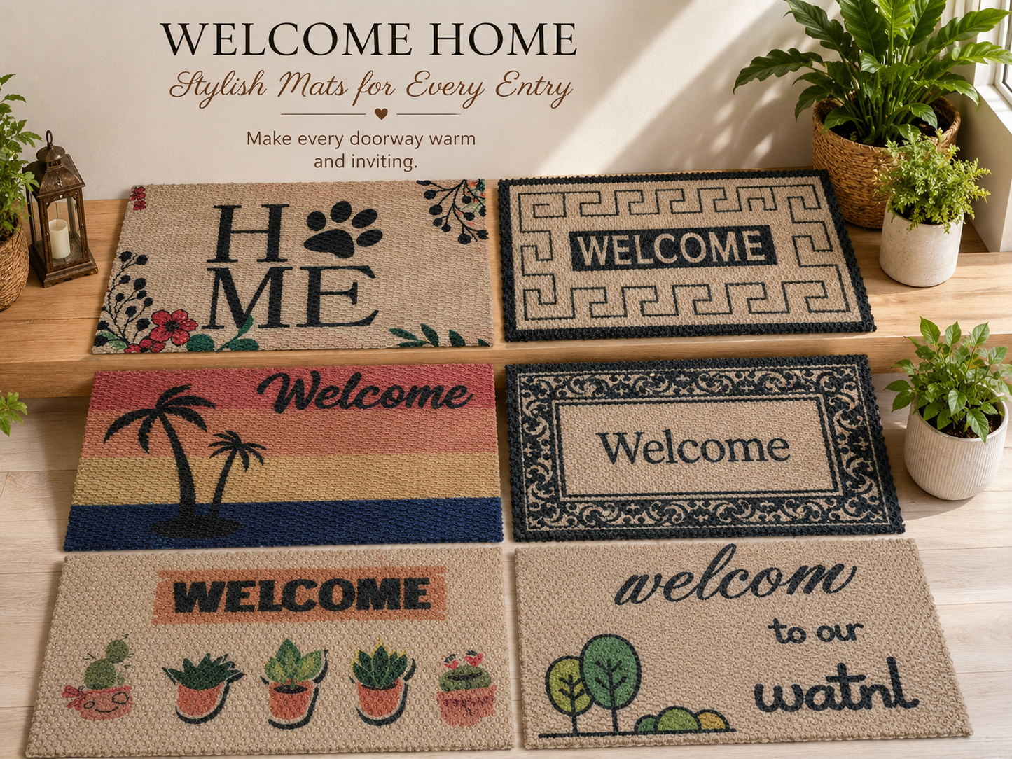 Door Mat Assorted 38x58cm