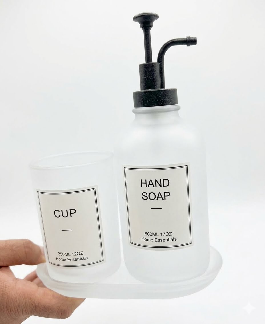 Glass Soap Dispenser Frost 17oz