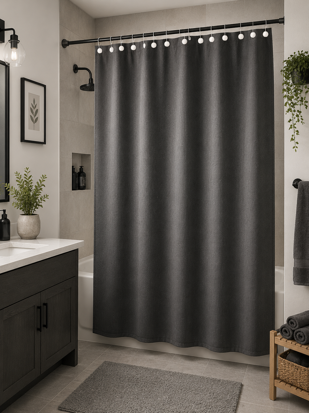 Shower Curtain Black