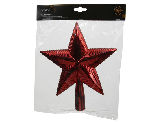 Tree Topper Star Cmas Red