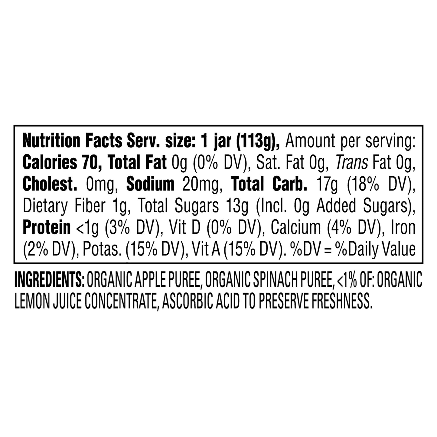 HB S2 Jar Apples Spinach 4oz