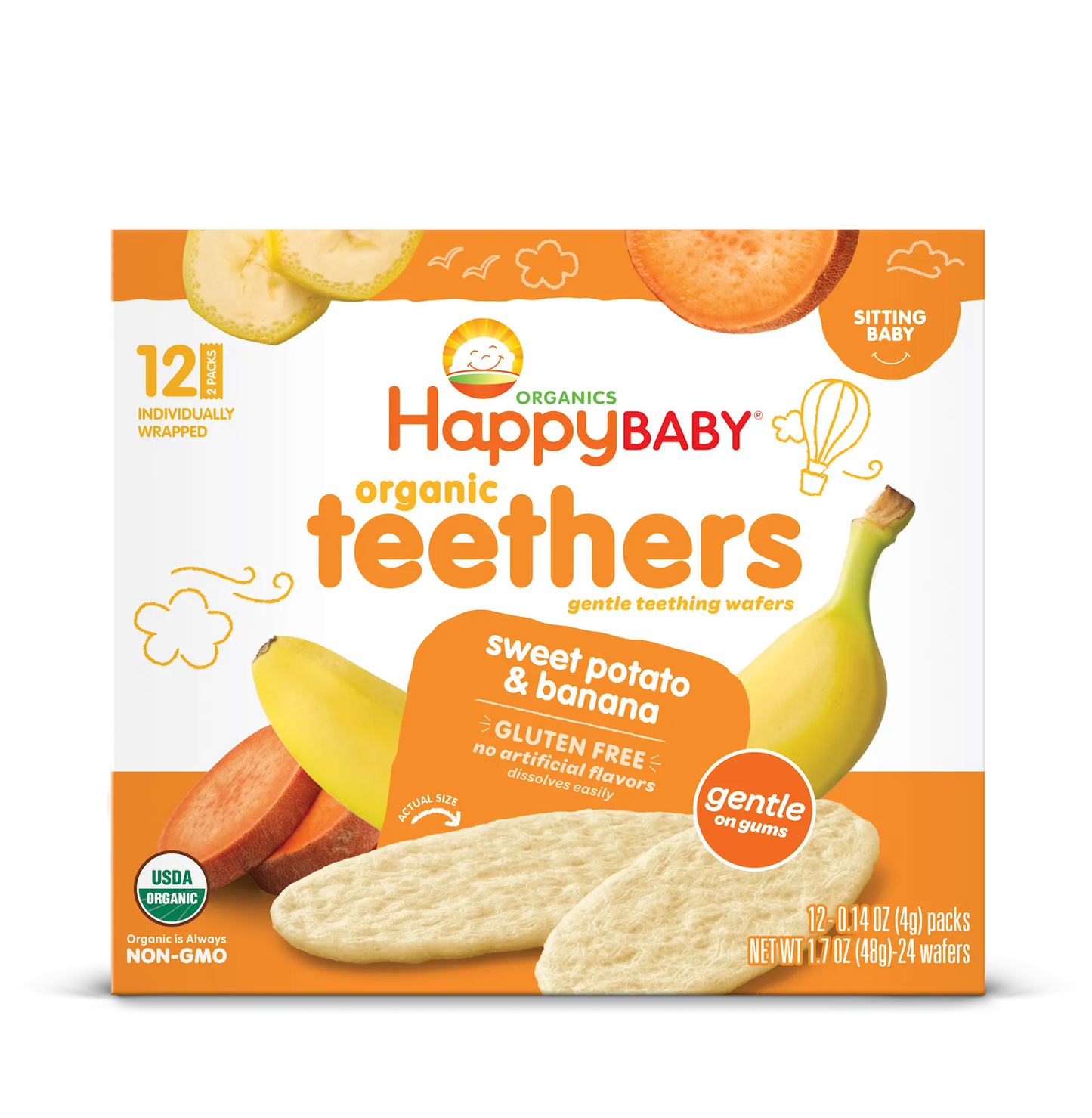 OHB Teethers SwtPot Banana 12pk
