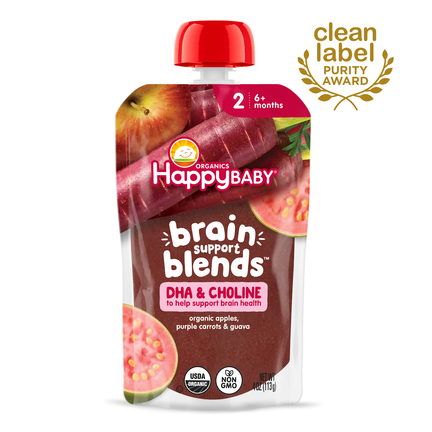 OHB BSB Stg2 6mth+ App/PCarr/Guava 4oz