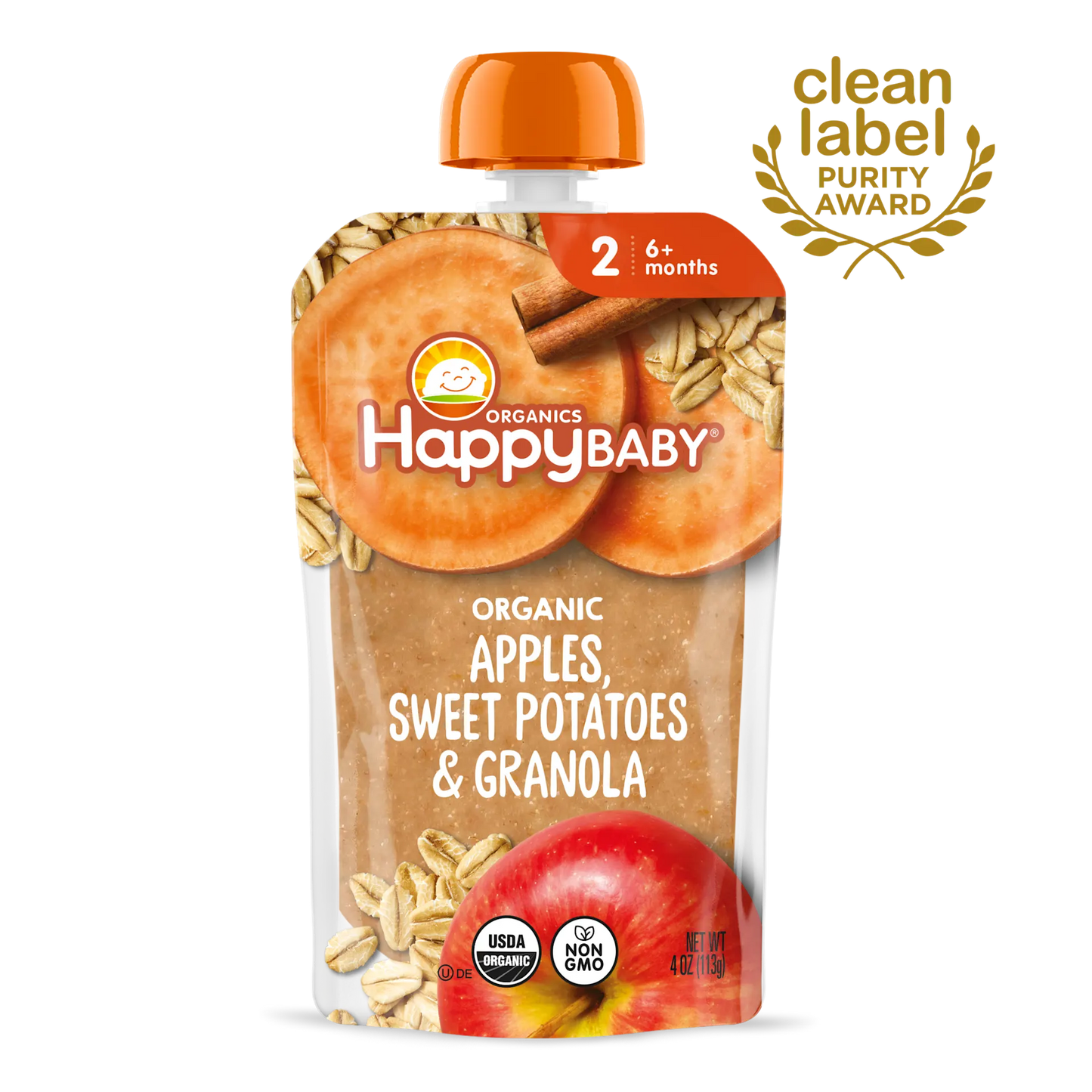 OHB CC Apple SwtPot & Granola 4oz Pch Stg2 6mths+