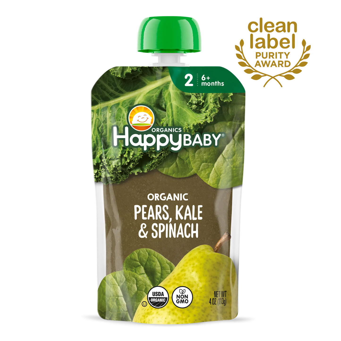 OHB CC Pear Kale Spin 4oz Pch Stg2 6mths+