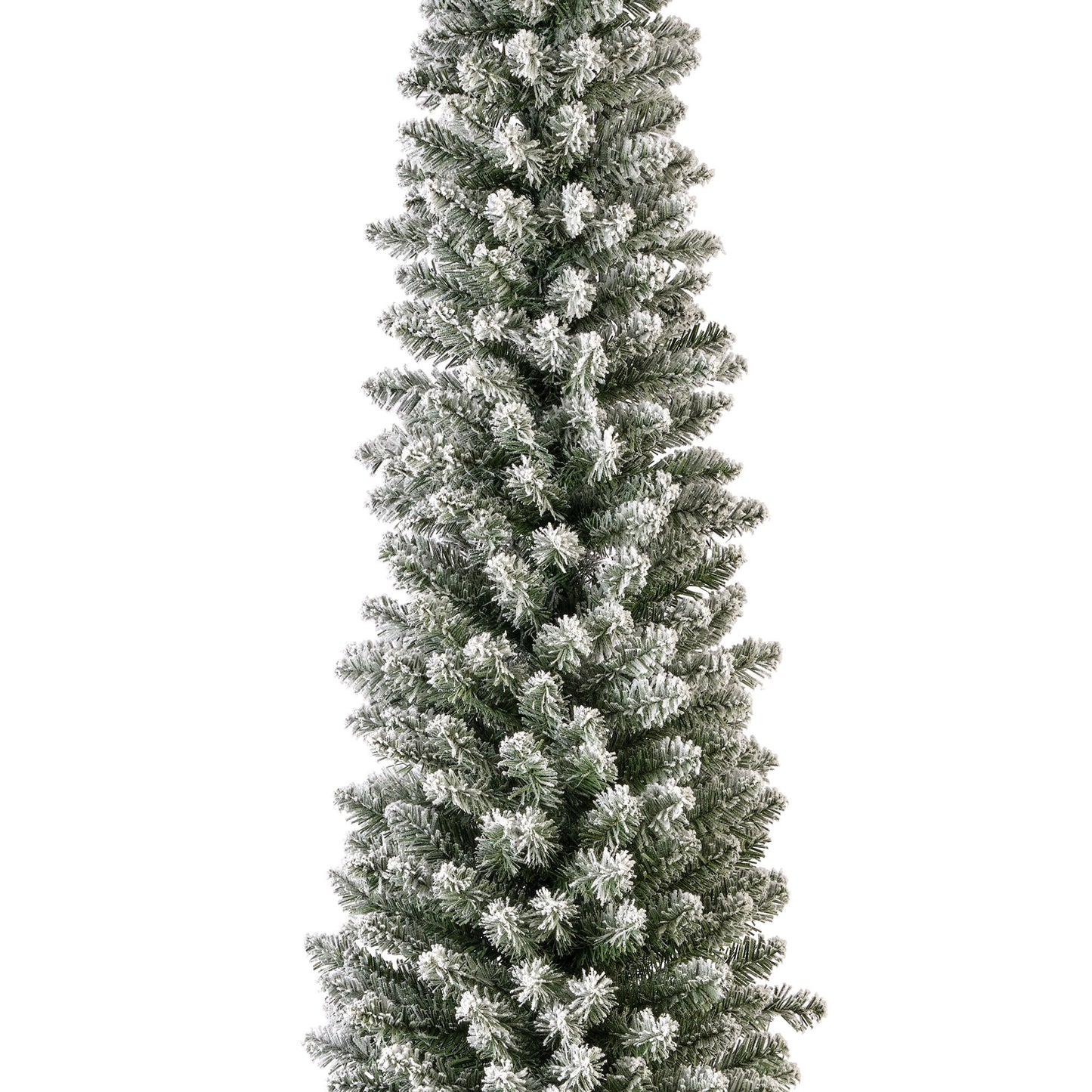 Snowy Pencil Pine Tree Grn/Wt 7ft