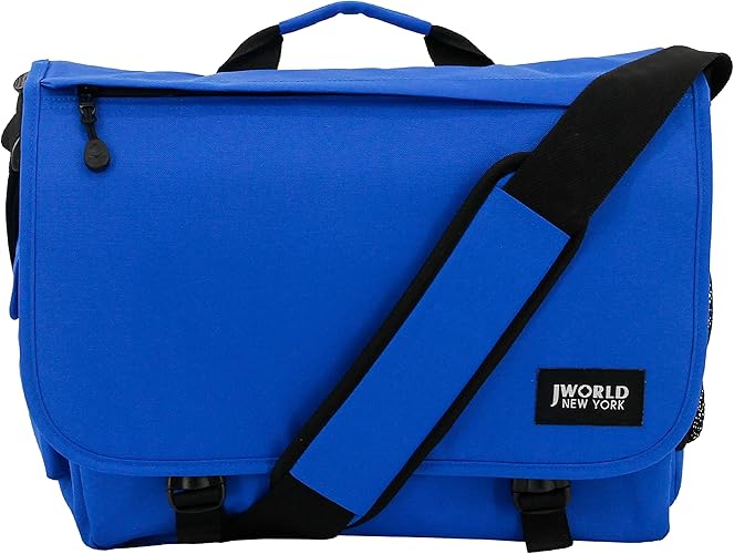 J World Thomas Laptop Messenger Bag Blue 12in