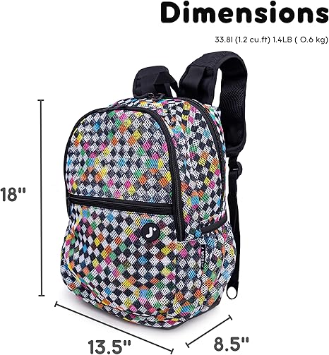 Mesh Backpack Checkers 18in