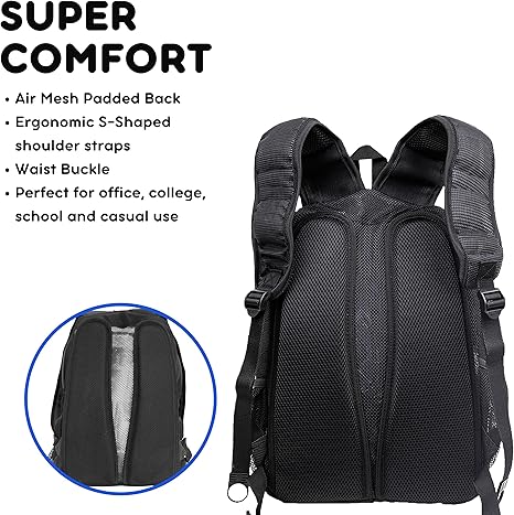 J World Mesh Backpack Black 18in