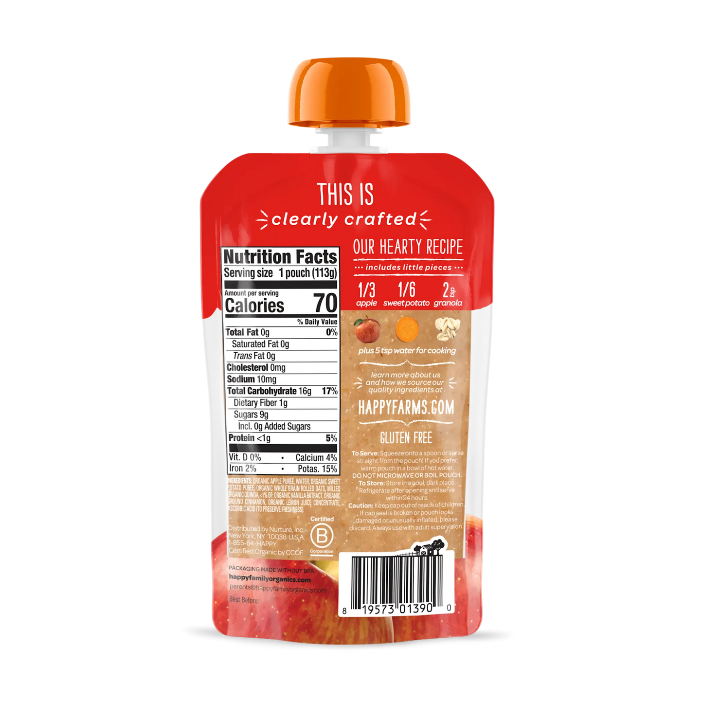 OHB CC Apple SwtPot & Granola 4oz Pch Stg2 6mths+