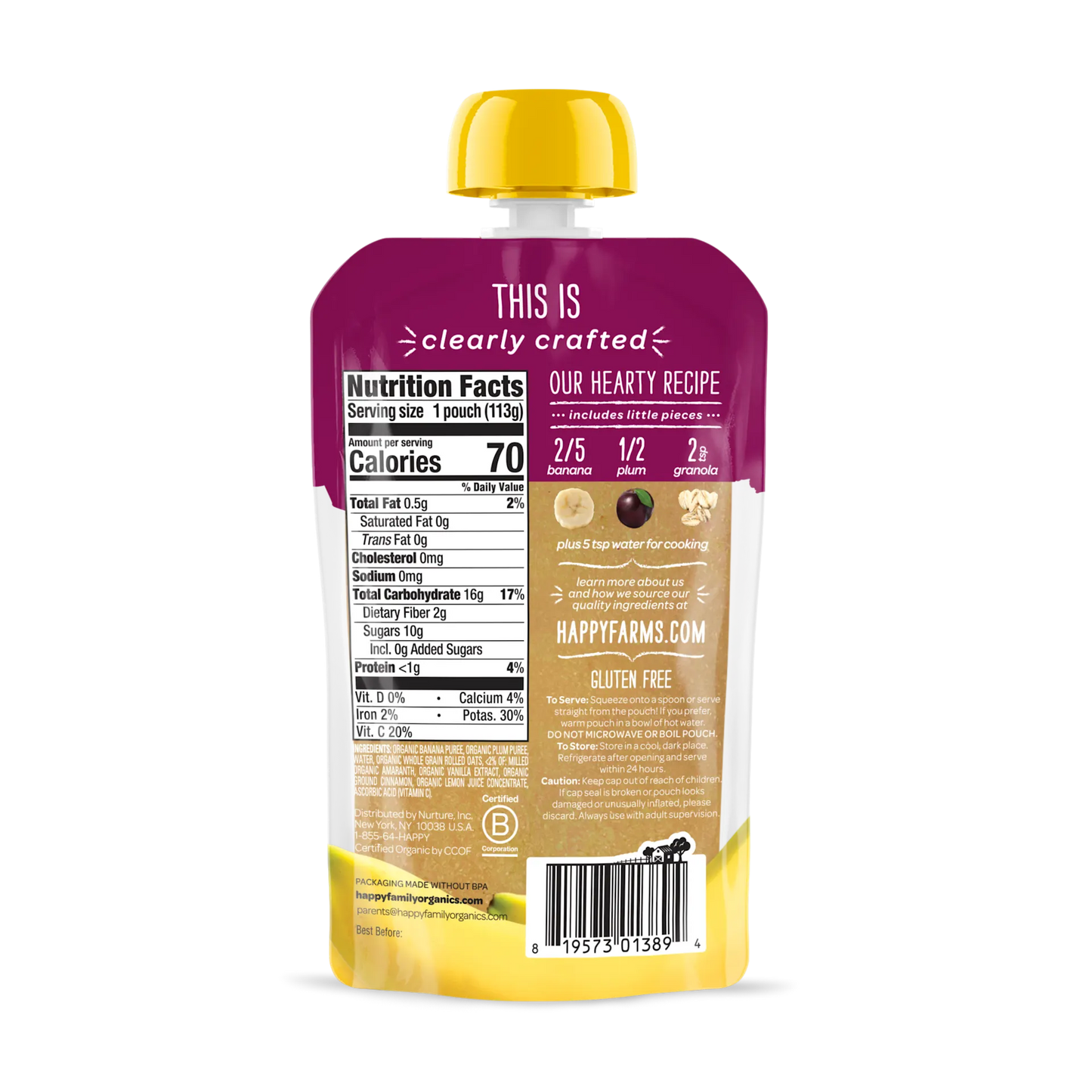 OHB CC Ban Plum Gran 4oz Pch Stg2 6mths+