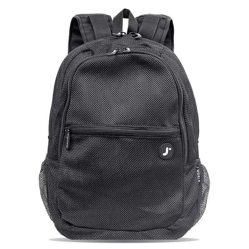 J World Mesh Backpack Black 18in