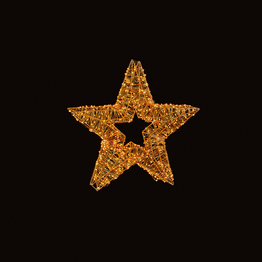 Prem LED Rose Gold Star 60cm