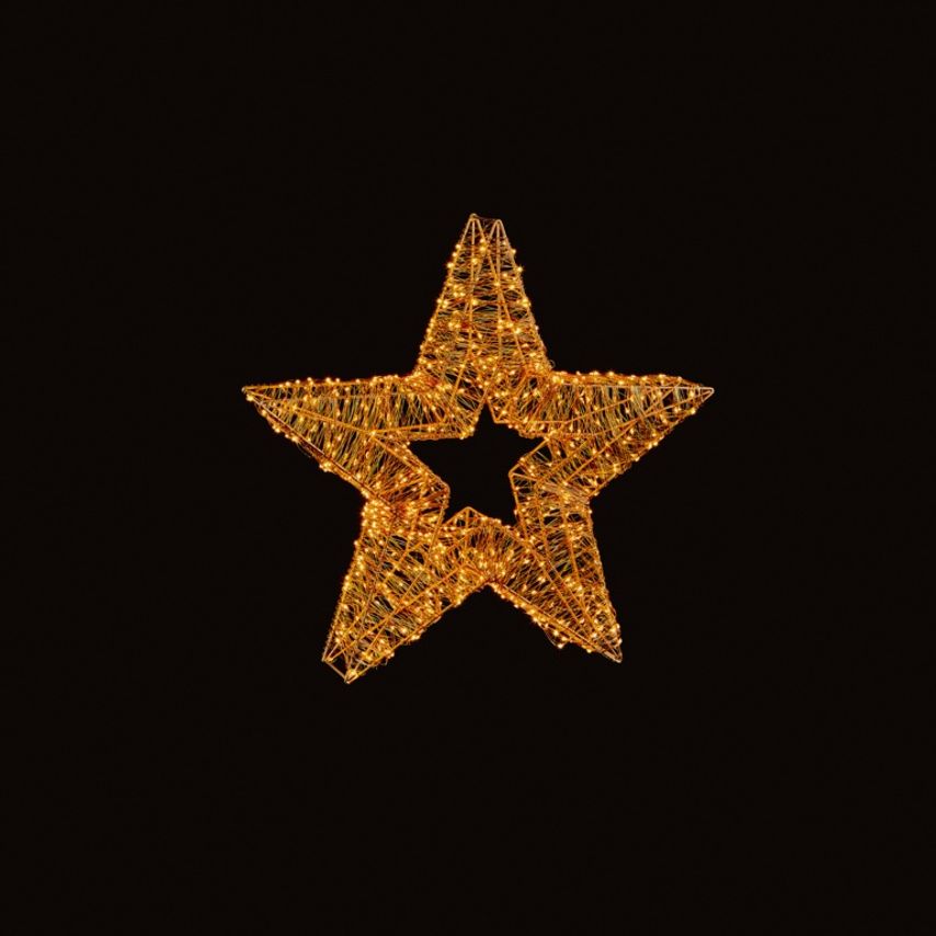 Prem LED Rose Gold Star 45cm