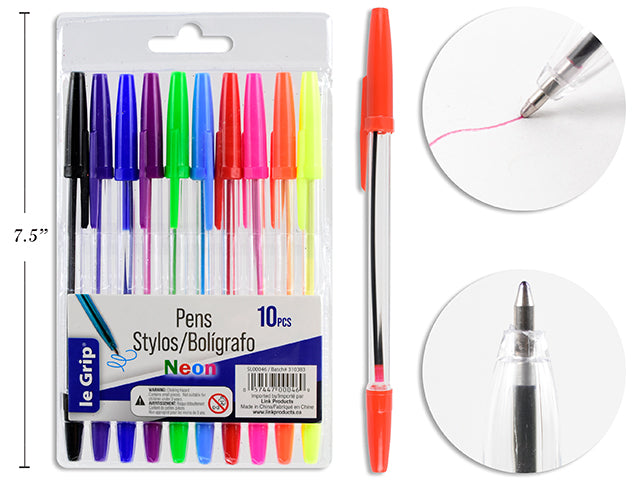 Neon Ink Pens 8pk