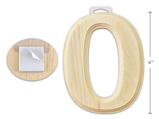 Natural Wood Number 0 6in