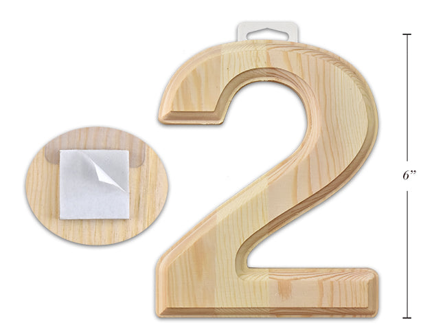 Natural Wood Number 2 6in