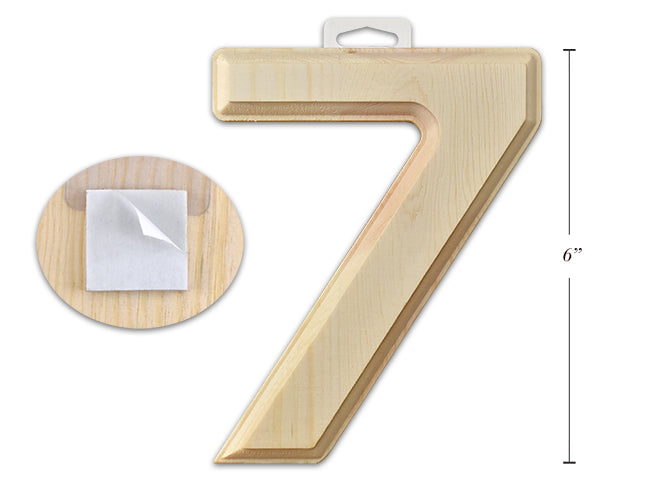 Natural Wood Number 7 6in