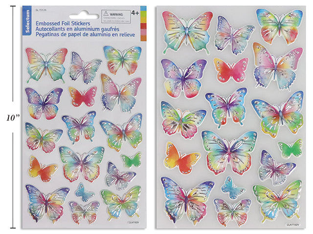 Selctm Foil Stickers Emb Butterfly