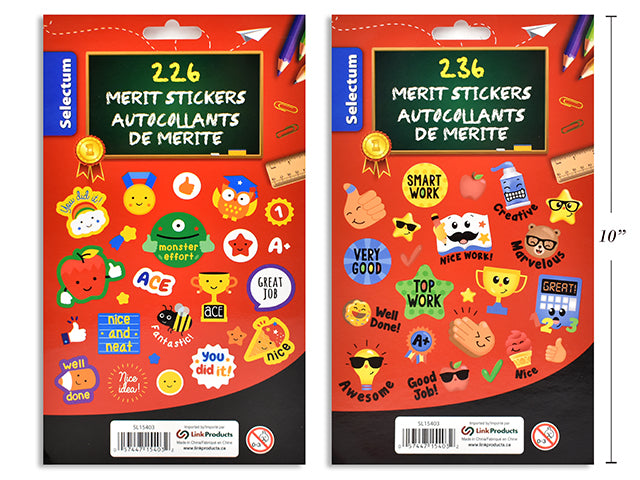 Sel Teachers Merit Stickers 2 Asst