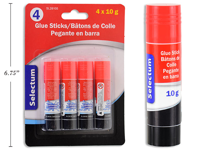 Glue Sticks 4pk 10g