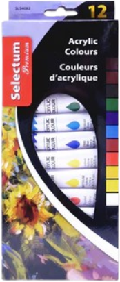 Glow In Dark Acry Paints 12pc