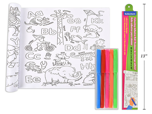 Adh Colouring Roll wMarkers