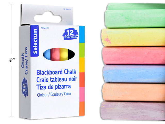Teachers Colored Chalk 12pcs