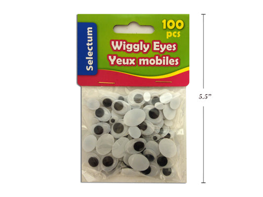 Wiggly Eyes 100pc Blk/Wht