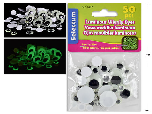 Luminous Wiggly Round Eyes 50pc