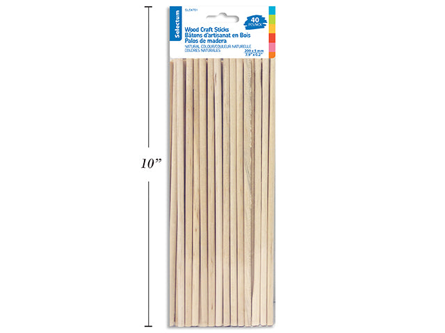 Sel Wooden Craft Stick 40pc