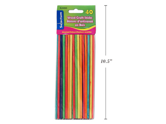 Selectum Wood Craft Stick 40pc