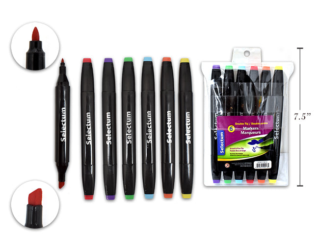 Double Tip Markers 6pc