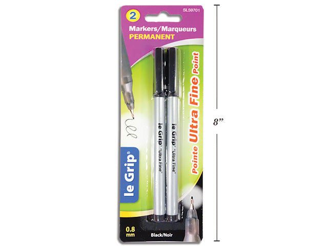 Ultra Fine Per Blk Markers 2Pk