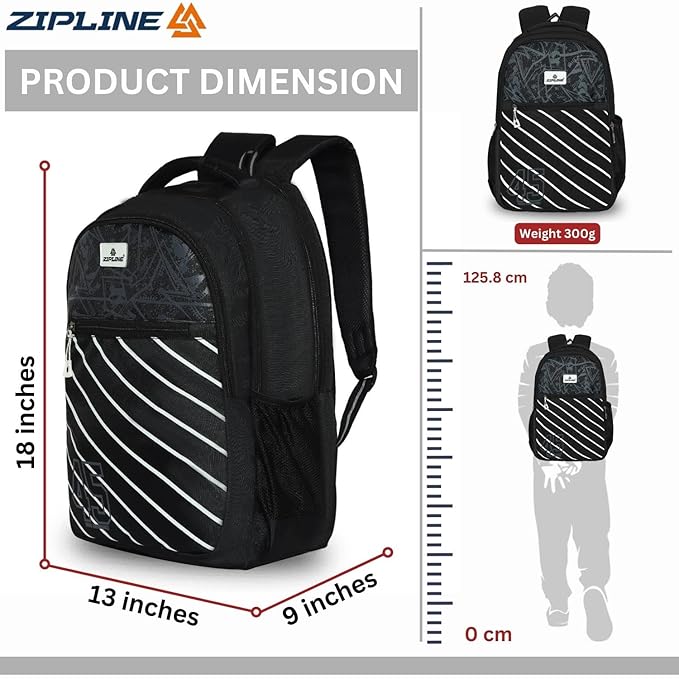 ZIP Trio Backpack 3asst 18in