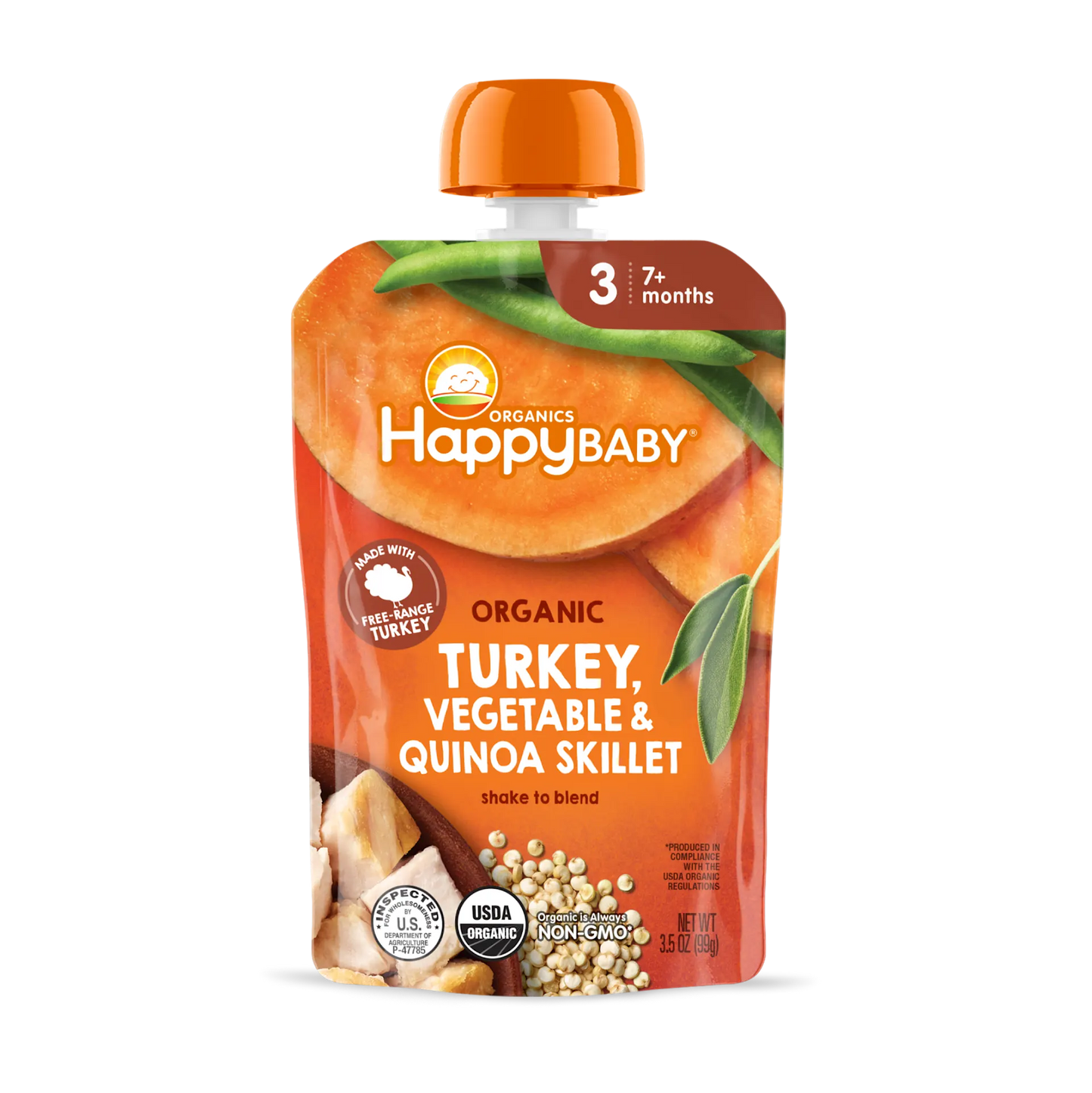 OHB SB Turkey Veg Qui 3.5oz Pch Stg3 7mth+
