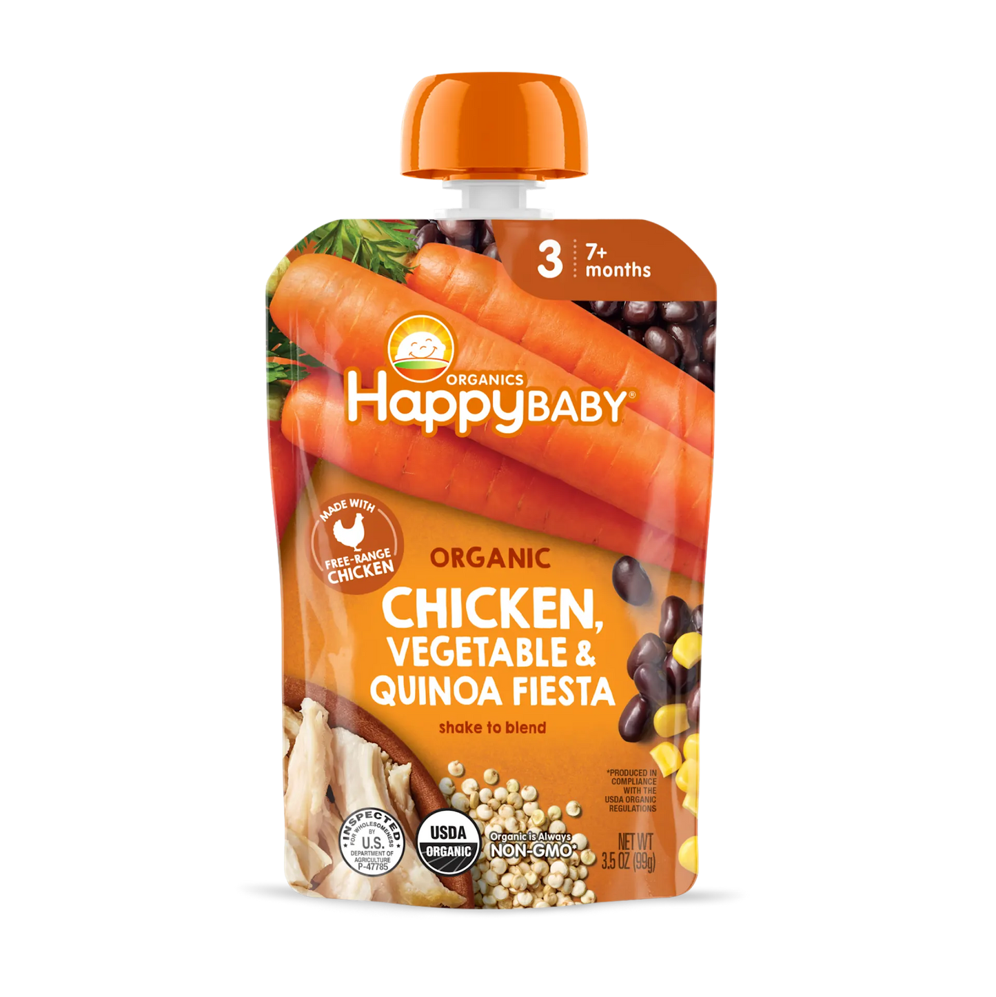 OHB SB Chicken/Veg/Qui 3.5oz Pch Stg3 7mth+