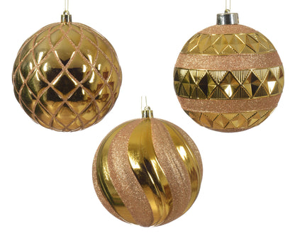 Dec Baub Poly 3ass Lt Gold